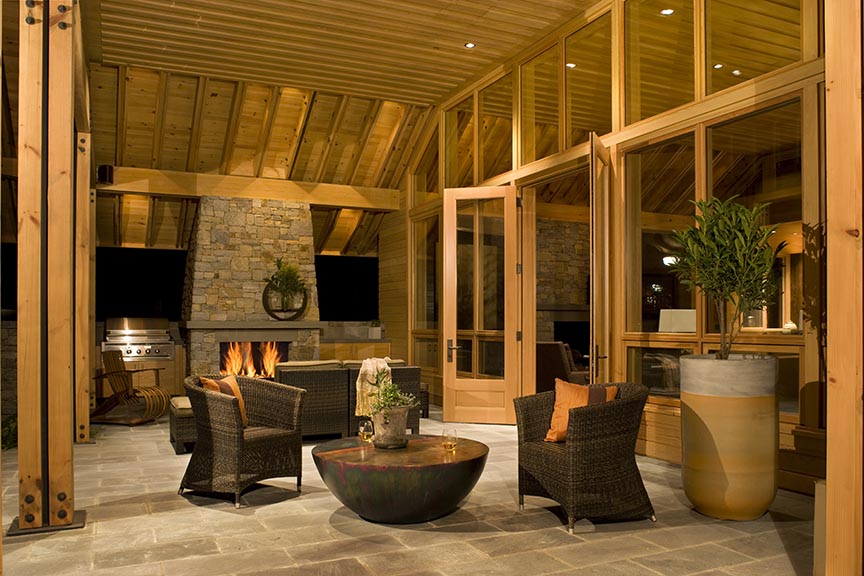 outdoor living, mountain modern, Asheville architect, Carlton Edwards