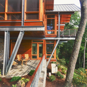 Asheville architect Carlton Edwards, modern mountain home, Carolina Home & Garden