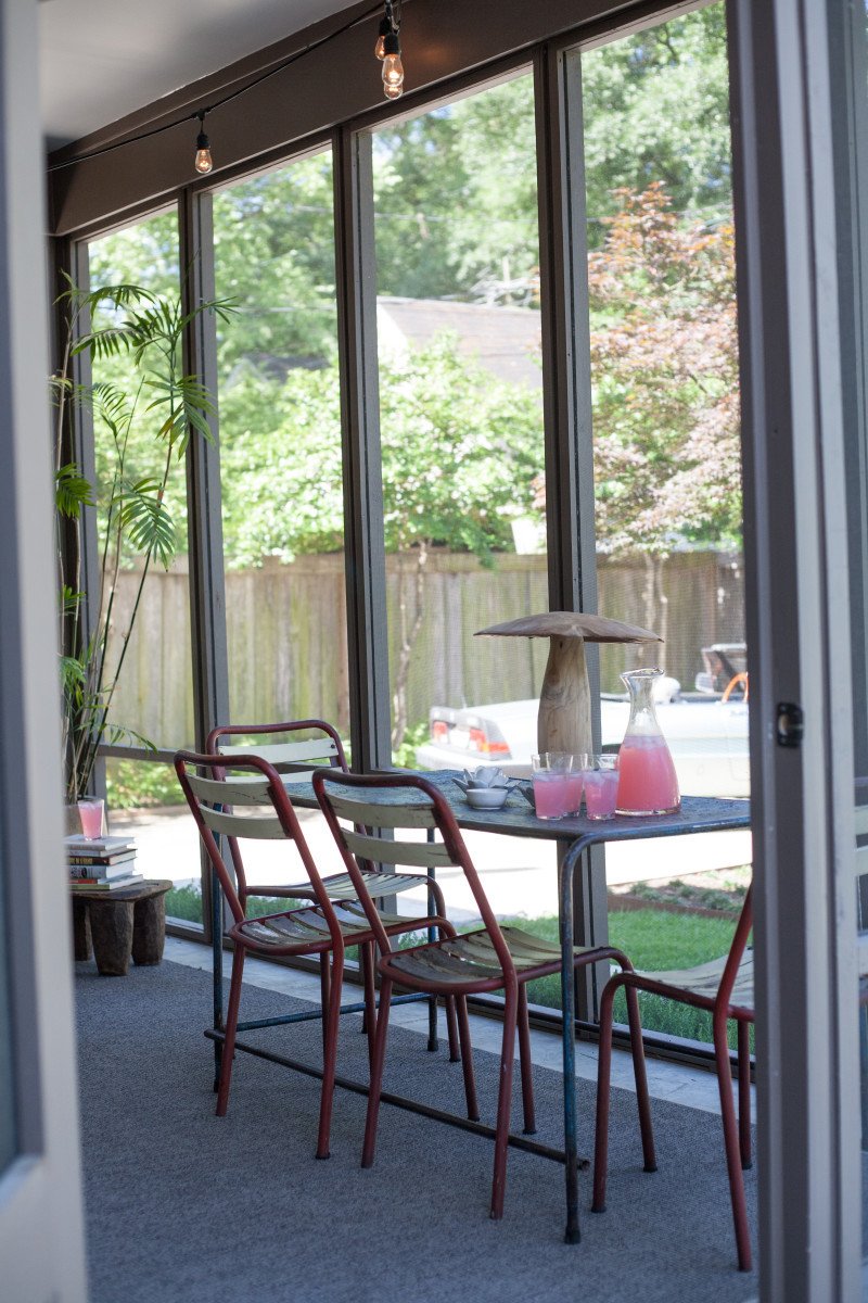 outdoor living with screened in porch